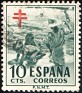 Spain 1951 Pro Tuberculosos 10 CTS Verde Edifil 1104. Subida por Mike-Bell